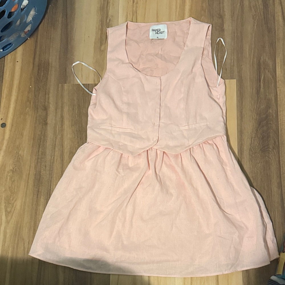 Elegant Peach Midi Dress